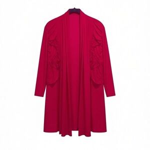Colour Works Draped Longline Cardigan – Hot Pink – Size M